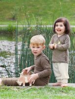 Wickelshirt Wolle/Seide walnuss/natur