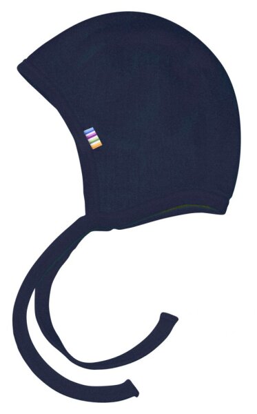 Basic Baby-Häubchen Wolle dunkelblau