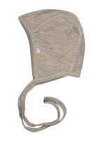 Basic Baby-Häubchen Wolle sesam