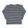 Shirt langarm mit Ellenbogen-Patches gestreift schiefergrau