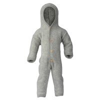 Overall Wollfleece hellgrau melange