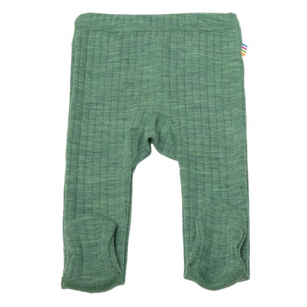 Hose m. Fuss Wolle grün - 56/62