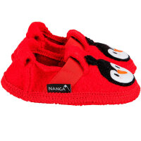Hausschuhe Wolle smiley penguin rot - 26