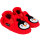 Hausschuhe Wolle smiley penguin rot - 26