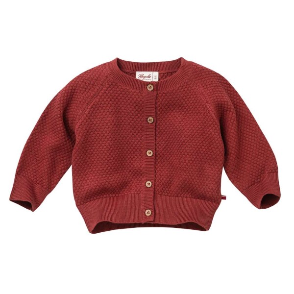 Baby-Strickjacke dunkelrot - 62/68