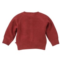 Baby-Strickjacke dunkelrot - 62/68