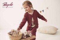 Baby-Strickjacke dunkelrot - 62/68