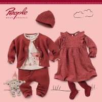 Baby-Strickjacke dunkelrot - 62/68