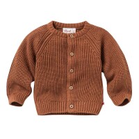 Baby-Strickjacke kastanie m&eacute;lange  - 74/80