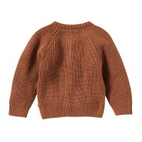 Baby-Strickjacke kastanie m&eacute;lange  - 74/80