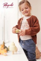 Baby-Strickjacke kastanie m&eacute;lange  - 74/80