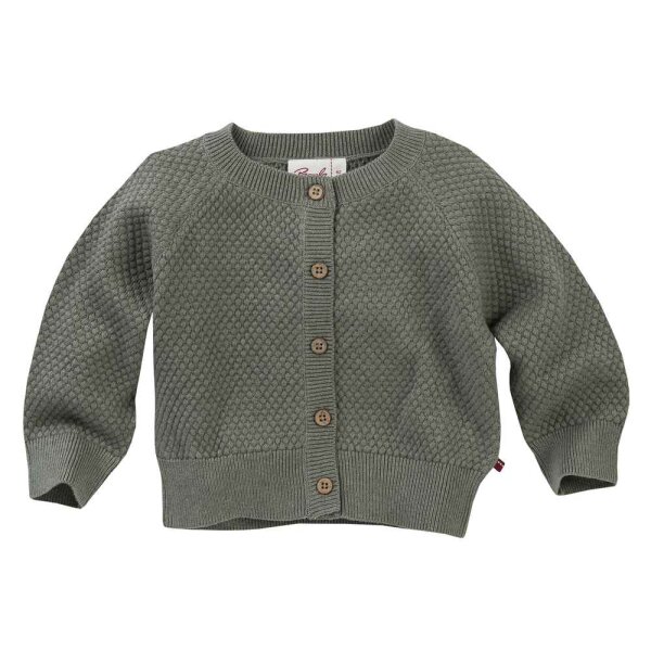 Baby-Strickjacke khaki melange - 86/92