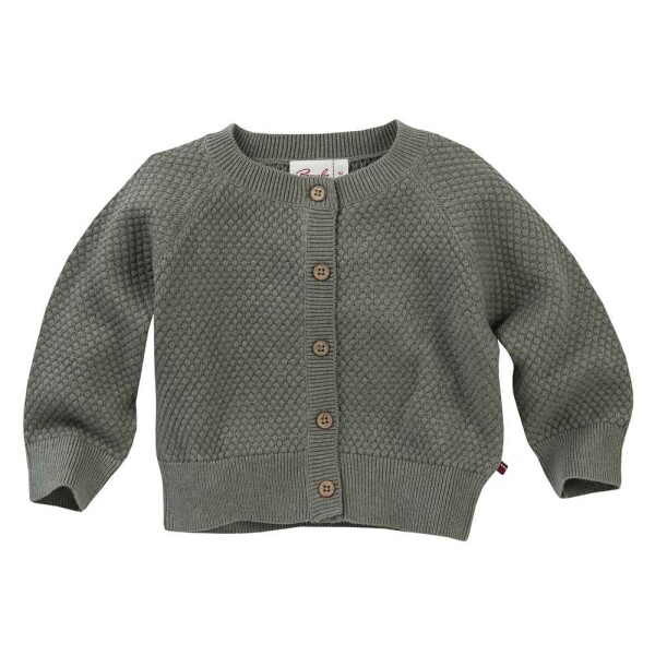 Baby-Strickjacke khaki melange - 74/80
