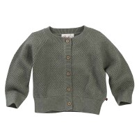 Baby-Strickjacke khaki melange - 74/80