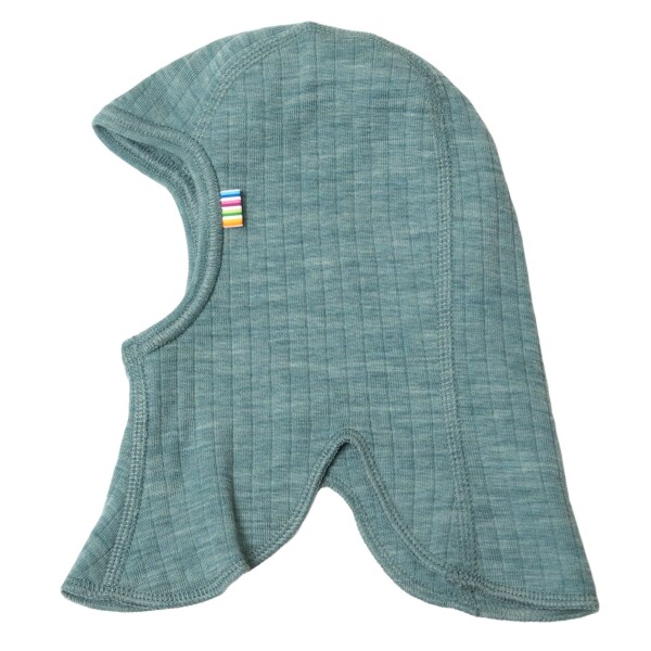 Basic Schalmütze Wolle aqua melange - 48