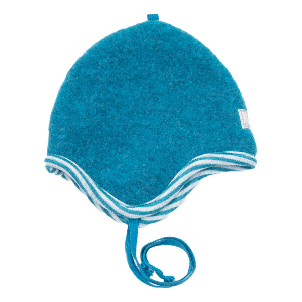 Wollfleece Mütze Mini petrol - 38