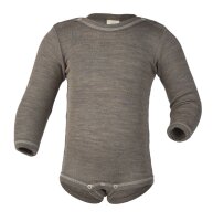 Body Langarm Wolle/Seide walnuss