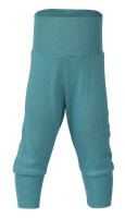 Baby-Hose Wolle/Seide eisvogel