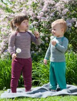 Baby-Hose Wolle/Seide eisvogel
