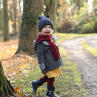 Schal Wolle/Seide burgundy