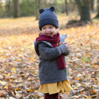 Schal Wolle/Seide burgundy