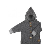 Walk-Dufflecoat Wolle/BW grau melange