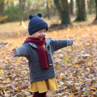 Walk-Dufflecoat Wolle/BW grau melange