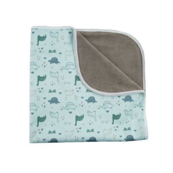 Spiel- und Wickeldecke 65x65 wasserdicht Dino