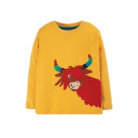 Adventure Shirt langarm Hochlandrind gelb