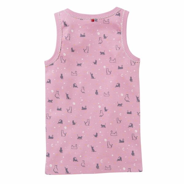Unterhemd Katzen mauve - 122/128