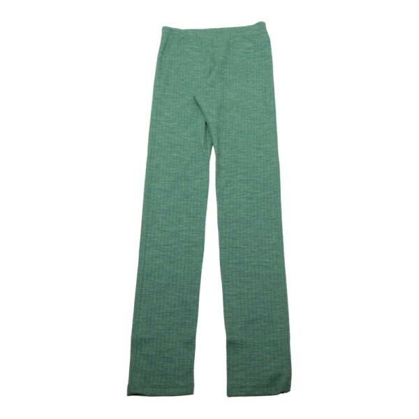 Basic Leggings Wolle grün  - L