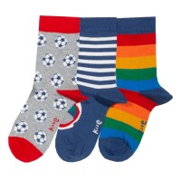 Socken Fu&szlig;ball und Astronaut bunt 3er-Pack