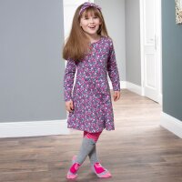 Strickleggings Pet Pals geringelt grau-pink
