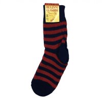 Ringelsocke Wolle marine-rot
