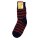 Ringelsocke Wolle marine-rot