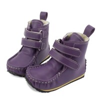 Winterstiefel Yeti Wollfleece Klett Purple
