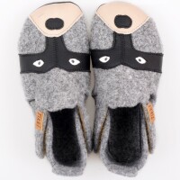 Hausschuh Ziggy Wolle Waschb&auml;r