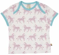 T-Shirt m. Print Zebras aster - 74/80