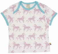 T-Shirt m. Print Zebras aster - 86/92