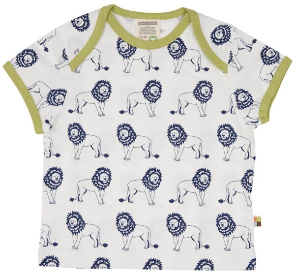 T-Shirt m. Print Löwen ultramarin - 98/104