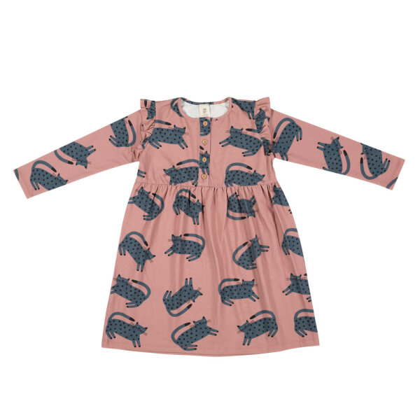 Kleid Katzen rosa