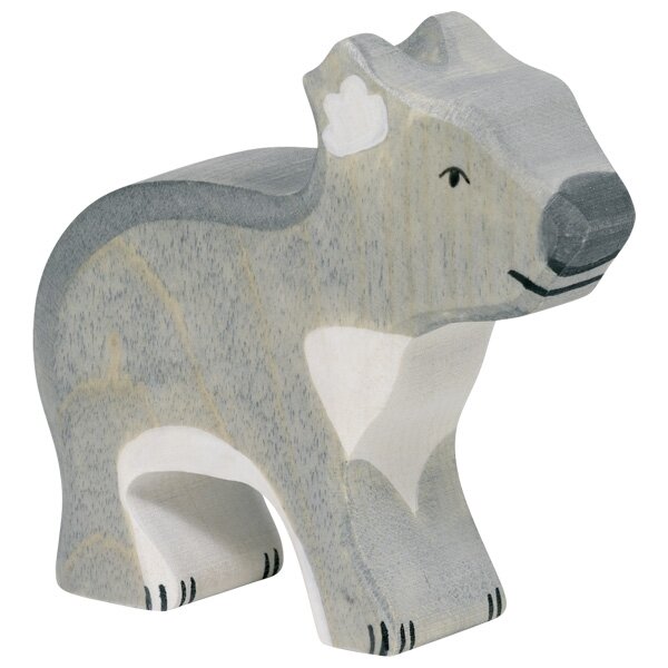 Holztiger Koala stehend