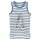 Unterhemd Hund blau geringelt - 128