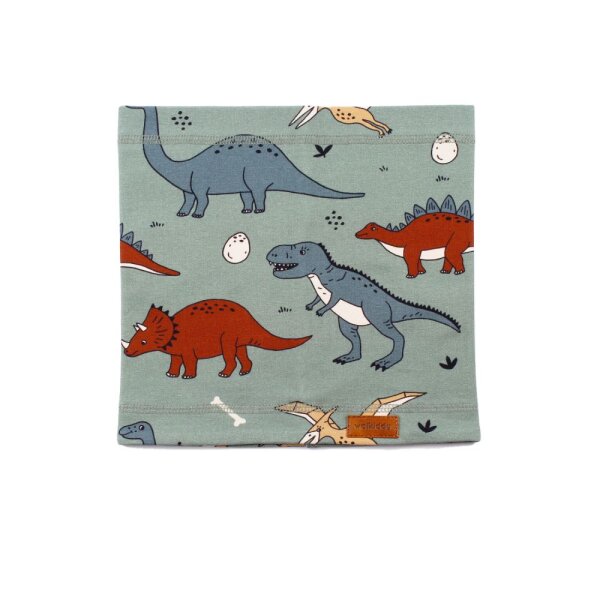 Loop Schal lustige Dinos grün