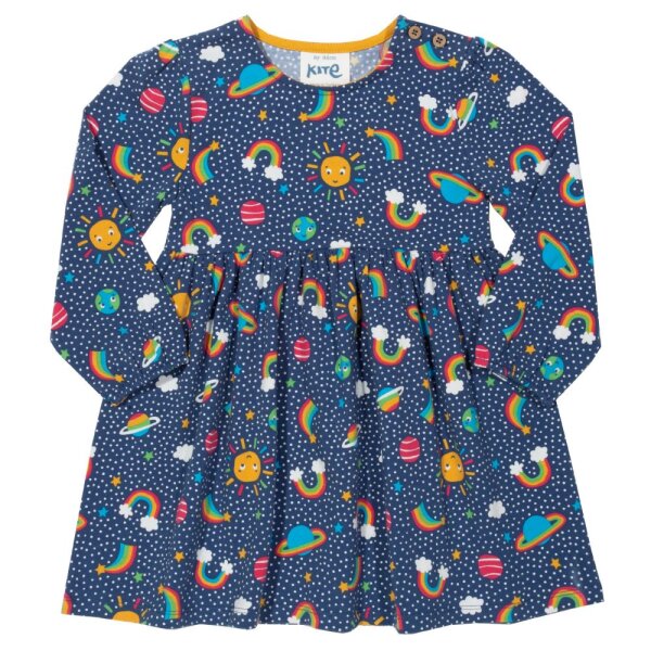 Babydoll-Kleid Regenbogen-Weltall bunt