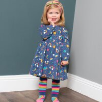 Babydoll-Kleid Regenbogen-Weltall bunt