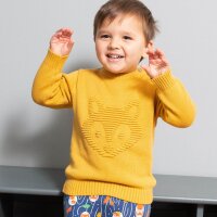 Pullover Strick Fuchs senfgelb
