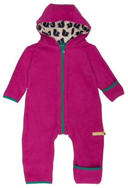 Overall Fleece Eichhörnchen fuchsia