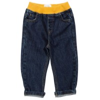 Pumphose Jeans m. gelbem Bund