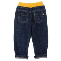 Pumphose Jeans m. gelbem Bund